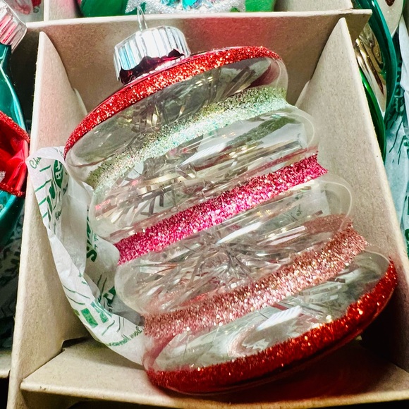 6 Radko Christmas Glass Ornaments Icicles Reflector Beehive Shape Tinsel Inside - Picture 6 of 13